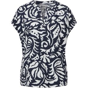 Street One - QR Shirtblouse - Deep Blue - Dames Blouse