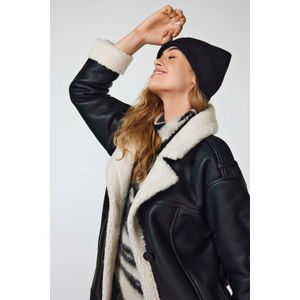 Only - ONLZENNA BEANIE - Muts - Zwart - Viscosemix