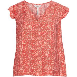 Blouse - LEONORA - Gevoerde Zoom - Gestippeld - Viscose