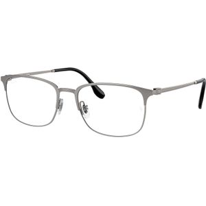 Ray - Ban Unisex RX6494 3135 Optische monturen Metaal Grijs Transparant Kussen Normaal