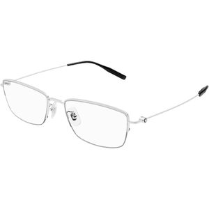 Montblanc Man MB0378OJ 002 Optische monturen Metaal Zilver Transparant Kwadraat
