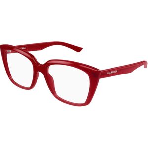 Balenciaga Vrouw BB0062O 009 Optische monturen Acetaat Rood Transparant Kattenoog