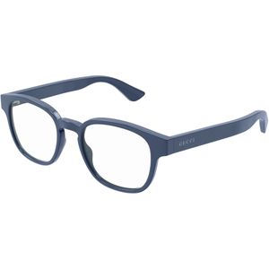 Gucci Man GG1343O 008 Optische monturen Geïnjecteerd Blauw Transparant Rotonde