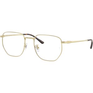 Ray - Ban Unisex Ray - Ban RX8776D 1251 Optische monturen Titanium Goud Transparant Geometrisch Normaal