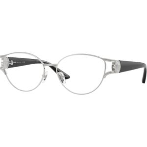 Versace Vrouw Versace VE1309 1001 Optische monturen Metaal Zilver Transparant Kattenoog Normaal
