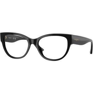 VOGUE EYEWEAR Vrouw VO5604 W44 Optische monturen Acetaat Zwart Transparant Kattenoog Normaal