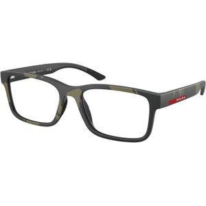 Prada Linea Rossa Man PS 01RV 14x1O11 Optische monturen Geïnjecteerd Groente Transparant Hurken Normaal
