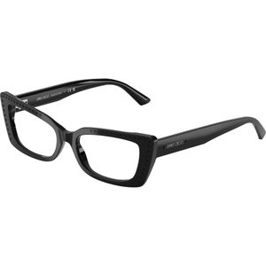 Jimmy Choo Vrouw JC3018B 5017 Optische monturen Acetaat Zwart Transparant Kattenoog Normaal