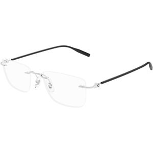 Montblanc Man MB0431O 002 Optische monturen Metaal Zilver Transparant Kwadraat