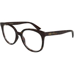 Alexander McQueen Vrouw Alexander McQueen AM0540O 002 Optische monturen Acetaat Havana Transparant Kattenoog
