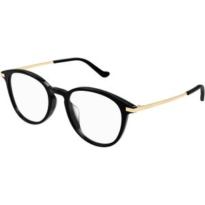 Gucci Unisex GG1466OA 001 Optische monturen Acetaat Zwart Transparant Rotonde