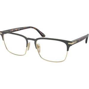 Prada Man PR 58ZV 01U1O11 Optische monturen Staal Bruin Transparant Hurken Normaal