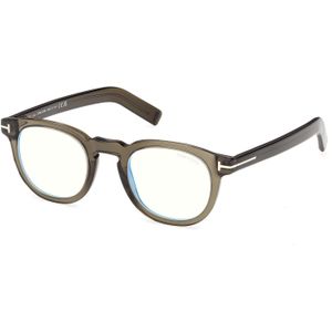 TOM FORD Man FT5629-B 096 Optische monturen Acetaat Groente  Rotonde Normaal