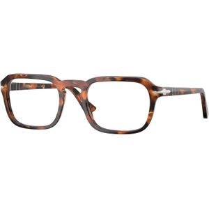 Persol Unisex PO3390V  1231 Optische monturen Acetaat Bruin Transparant Hurken Normaal