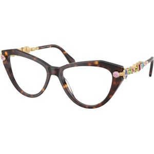 Swarovski Donna SK2047 1002 Optische monturen Acetato Tartaruga Trasparente Cat Eye Normale