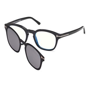 TOM FORD Man FT5532-B 01D Optische monturen Acetaat Zwart Rook Rotonde Gepolariseerd
