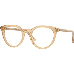 Burberry Donna Be2429 4167 Optische monturen Acetato Beige Trasparente Rotonda Normale