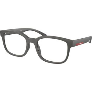 Prada Linea Rossa Man PS 05QV 16x1O11 Optische monturen Geïnjecteerd Grijs Transparant Kussen Normaal