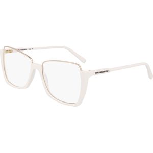 Karl Lagerfeld Vrouw KL355 105 Optische monturen Metaal Wit  Hurken Normaal Normaal