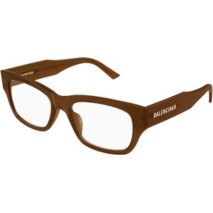 Balenciaga Man BB0450O 005 Optische monturen Acetaat Bruin Transparant Kwadraat