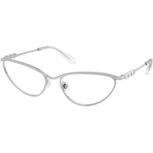 Swarovski Donna SK1027 4001 Optische monturen Metallo Argento Trasparente Cat Eye Normale