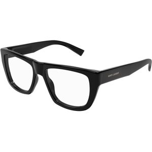 SAINT LAURENT Uniseks SL 714 001 Optische monturen Acetaat Zwart Transparant Kwadraat