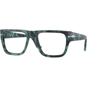 Persol Unisex PO3348V 1211 Optische monturen Acetaat Blauw Transparant Hurken Normaal