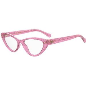 Chiara Ferragni Vrouw CF 7012 QR0 Optische monturen uitstel Plastic Roze glitter  Kattenoog
