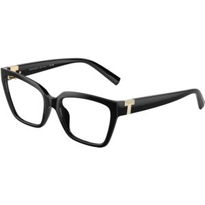 Tiffany Vrouw TF2257BU 8001 Optische monturen Geïnjecteerd Zwart Transparant Hurken Normaal