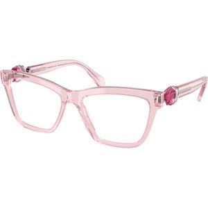 Swarovski Vrouw SK2021 3001 Optische monturen Acetaat Roos Transparant Hurken Normaal