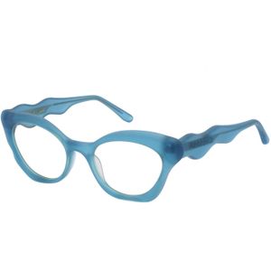 Barrow Vrouw VBA010 Liquid 09LZ Optische monturen Acetaat Luchtblauw Geel Vlinder Normaal