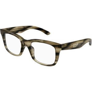 Balenciaga Man BB0428O 004 Optische monturen Acetaat Havana Transparant Kwadraat