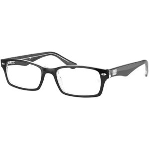Ray-Ban - RX5206 - Optische Monturen - Zwart Transparant - Acetaat