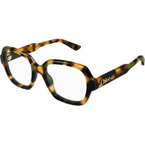 Chloé Vrouw CH0341O 002 Optische monturen Acetaat Havana Transparant Geometrisch
