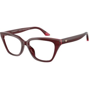 Emporio Armani Vrouw EA3270U  6320 Optische monturen Acetaat Rood Transparant Kattenoog Normaal