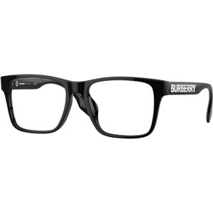 Burberry Man Be2393d 3001 Optische monturen Acetaat Zwart Transparant Hurken Normaal