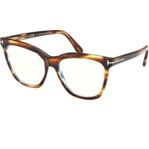 TOM FORD Vrouw FT6042-B 55 Optische monturen Acetaat Havana  Vlinder Normaal