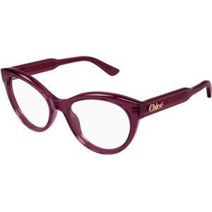 Chloé Vrouw CH0342O 005 Optische monturen Acetaat Bordeaux Transparant Kattenoog