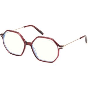 TOM FORD - FT5952-B - Optische Monturen - Bordeaux - Acetaat - Geometrisch