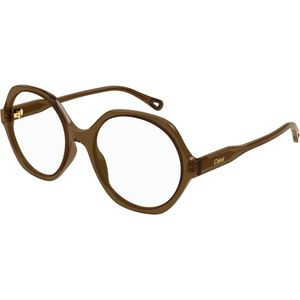 Chloé Vrouw CH0083O 006 Optische monturen Acetaat Bruin Transparant Rotonde
