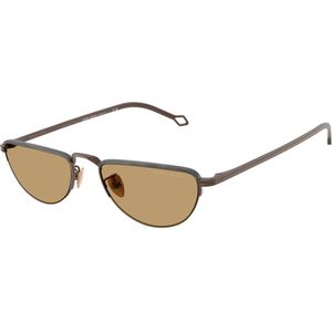 Giorgio Armani Man AR6166J 300673 Zonnebrillen Staal Bronzen Bruin Vlinder Normaal