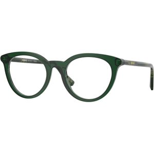 Burberry Donna Be2429 4162 Optische monturen Acetato Verde Trasparente Rotonda Normale