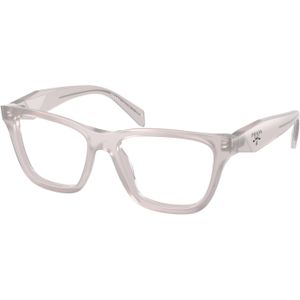Prada Vrouw PR C10V  29G1O1 Optische monturen Acetaat Bruin Transparant Vlinder Normaal