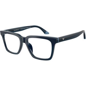 Emporio Armani Man EA3272U  6317 Optische monturen Acetaat Blauw Transparant Hurken Normaal
