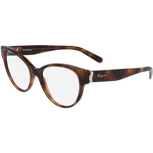 Ferragamo Vrouw SF2863 42908 214 Optische monturen Plastic Havana  Kattenoog
