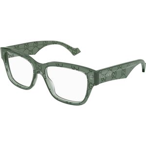 Gucci Man GG1428O 012 Optische monturen Acetaat Groente Transparant Kwadraat