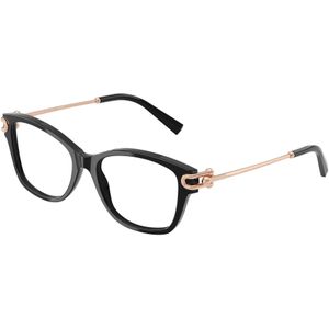 Tiffany Vrouw TF2266 8001 Optische monturen Acetaat Zwart Transparant Vlinder Normaal