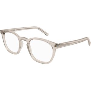SAINT LAURENT Uniseks SL 28 OPT 005 Optische monturen Acetaat Beige Transparant Rotonde