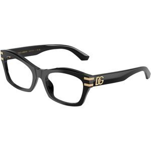 Dolce & Gabbana Vrouw DG3420 501 Optische monturen Acetaat Zwart Transparant Vlinder Normaal