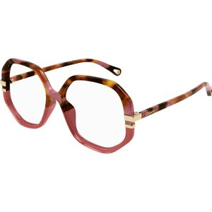 Chloé - CH0107O - Optische Monturen - Bruin Transparant - Acetaat Geometrisch